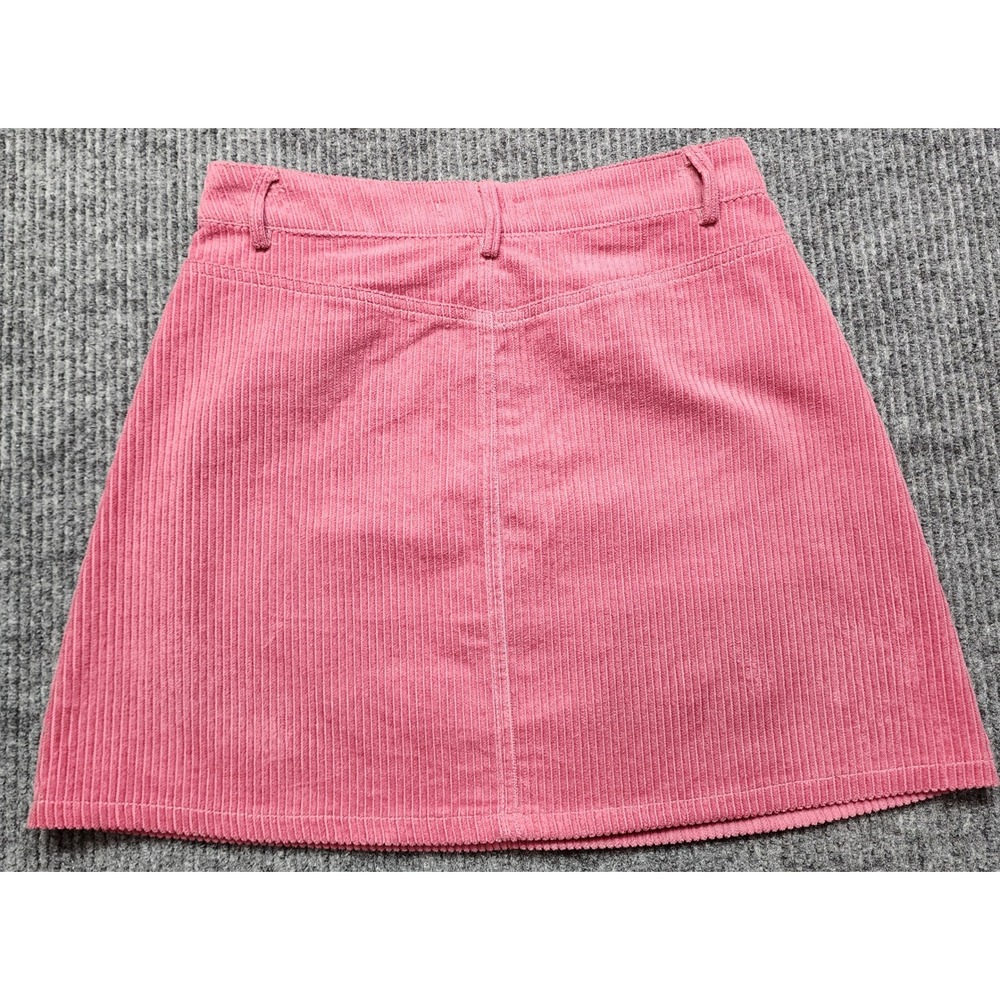 Francesca's Rose Pink Corduroy Mini Skirt A-Line Cotton High Waist S - Picture 9 of 9
